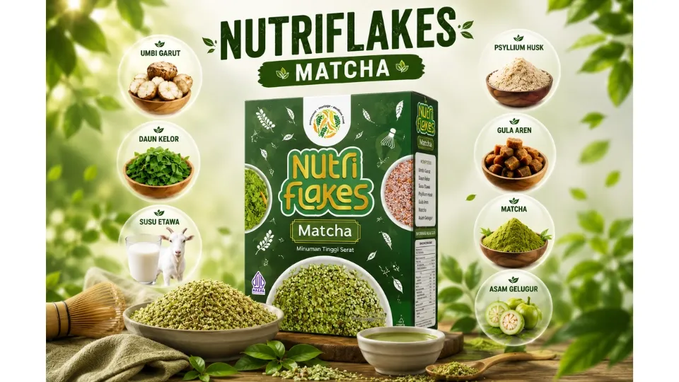 Nutriflakes Matcha: Rahasia Diet Sukses dengan Sereal Superfood Ramah Lambung