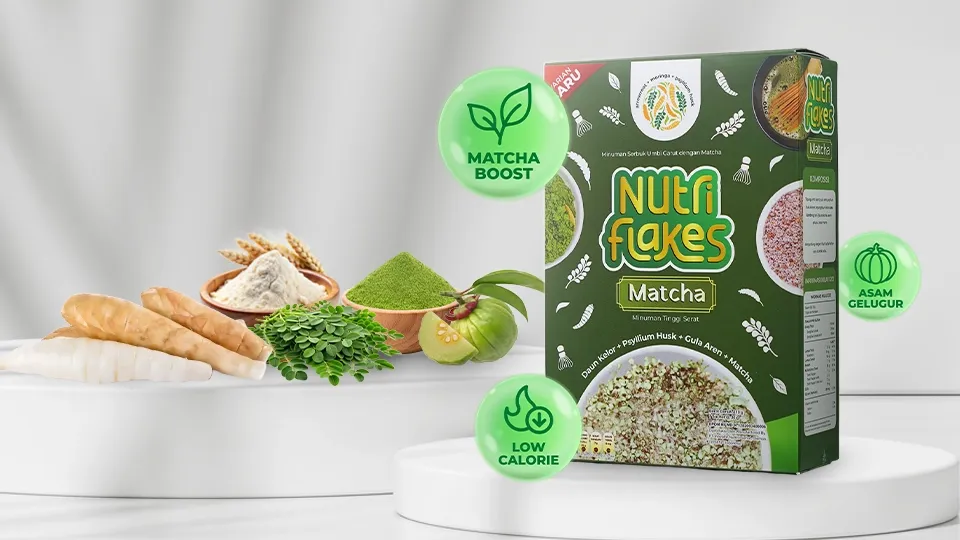 Nutriflakes Matcha: Rahasia Diet Sukses dengan Sereal Superfood Ramah Lambung